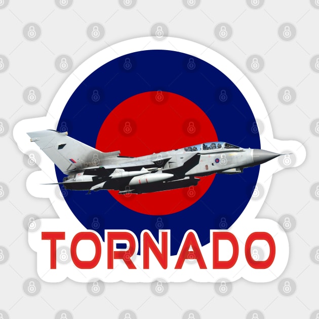 RAF Tornado  aircraft in RAF Roundel Sticker by AJ techDesigns